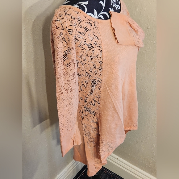 SUNDANCE Coral Asymmetric Hem Blouse Size Large - Picture 3 of 7